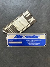 Alexander AM Mercedes 709D Cheltenham & Gloucs 734 Bus Chassis Body Plate Badge