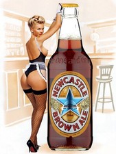 Newcastle Brown Pin Up, Retro