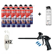 POLYNOR PRO 12x750ml PUR insulation foam, spray insulation, set of 29 pcs insulation foam