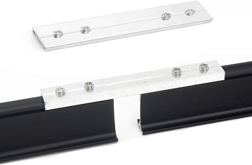 Black aluminum curved pole bay - black,
