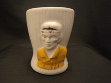 TONTO The Lone Ranger Egg Cup Keele Street Pottery 1961 Vintage 6cm Novelty