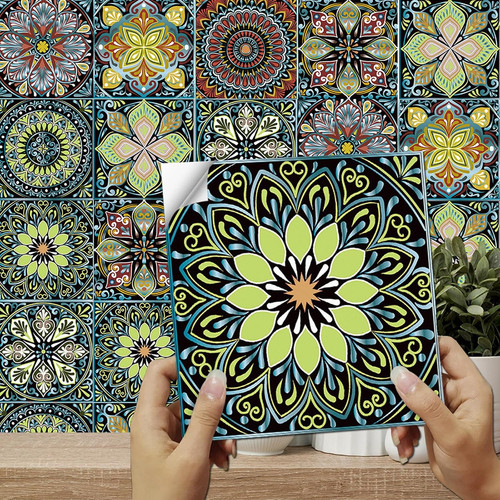 24pcs moroccan tile stickers - 24pcs,