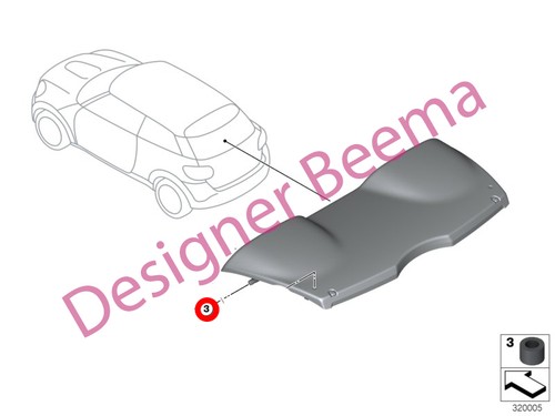 Mini paceman r61 rear parcel - mini,