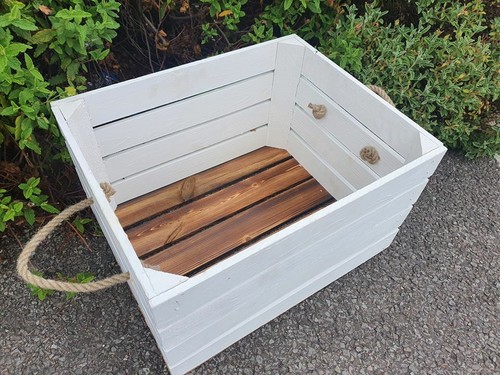 White crate log store - white, /