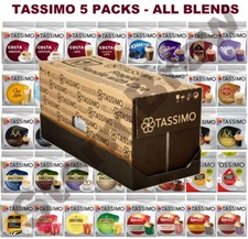 5 PACKS of TASSIMO PODS (COFFEE, TEA, HOT CHOCOLATE T-DISCS CAPSULES) 50+ BLENDS