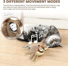 2026 Upgraded Flutter and Chirp Cat Toy, Interactive Chirping Bird Cat Toy