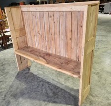 20thC Stripped pine high back