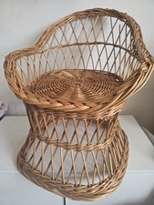 20" Vintage Small Wicker Chair