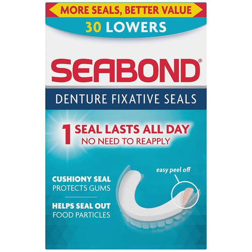 Sea bond denture - denture, fixative