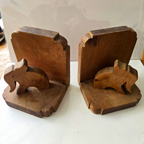 Vintage hand carved hardwood - hand,