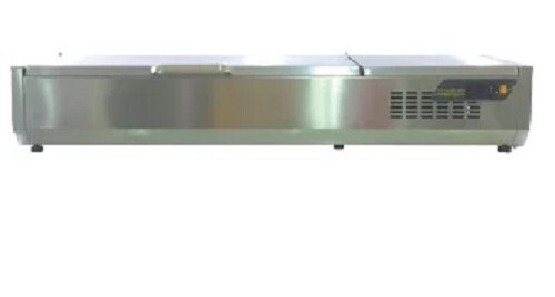 Glass refrigerated saladette - glass,