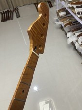 reverse headstock 4-strings 20frets Roasted Flame Maple  Jazz Bass Guitar Neck