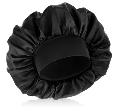 Super luxurious black satin - xl,