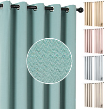 Semi Blackout Thermal Curtains  Self Lined Ring Top Eyelet Genoa Grey Pink