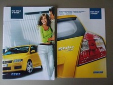 FIAT STILO 3 DOOR orig 2002 UK Mkt Sales & Specs Brochures - Abarth Dynamic etc