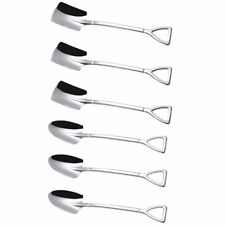 Jusqarven 6Pc Stainless Spoon Kitchen Coffee Dessert Fruit Teaspoon Cutlery Tool