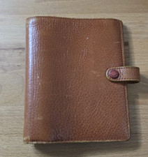 Filofax Finsbury Grain Leather Tan Brown Pocket Ring Organiser - VGC!