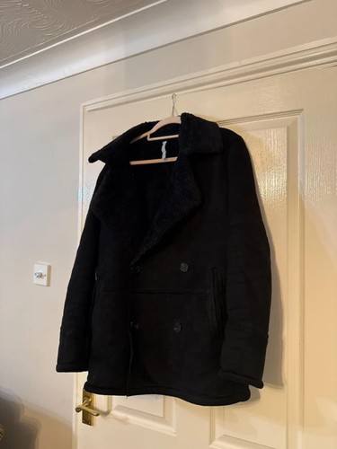 Zara men black - zara, sherpa-lined