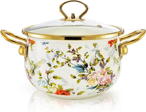 Enamel cooking pot with - pot,