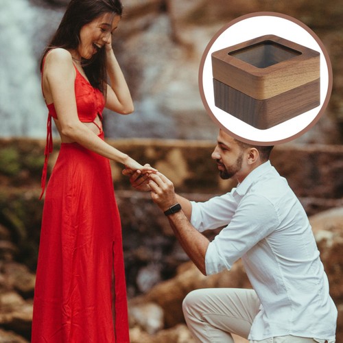 Wooden double ring - ring, square
