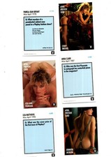 SET OF 6 PLAYBOY APRIL PREVIEW CARDS VARIOUS YEARS MINT CONDITION FREE POST