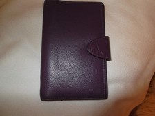 Vintage  Filofax Compact  Slimline Calypso Burgundy Genuine Leather  Organiser