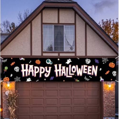 Happy halloween hanging banner - halloween,