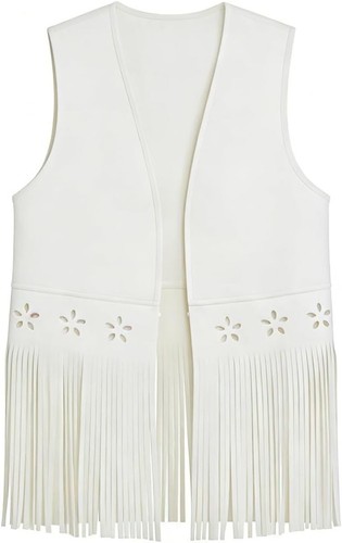 Western style fringe vest boho - style,