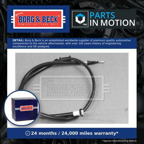 Handbrake cable rear - cable, right