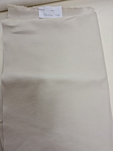 Cream linen fabric remnant - linen,