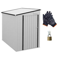 Outsunny 4"x6"Metal Outdoor Storage Shed,Lean to Storage Shed,Garden Tool Storag