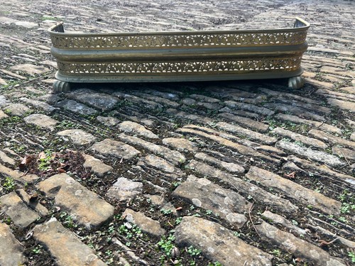 Vintage victorian brass fire - victorian,