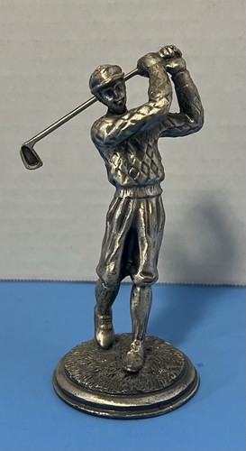 Vintage pewter golfer - golfer, figurine