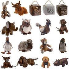 Doorstops Door Stop Filled Heavy Doorstops Faux Leather Cat Dog Fox Hen Owl Pig