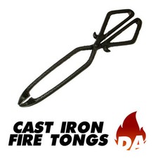 CAST IRON FIRE TONGS FOR WOOD