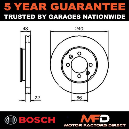 Brake disc front bosch fits - bosch,