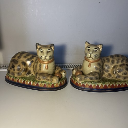 Staffordshire style cats a - style,
