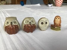 Vintage Ceramic Owls - 4 Items
