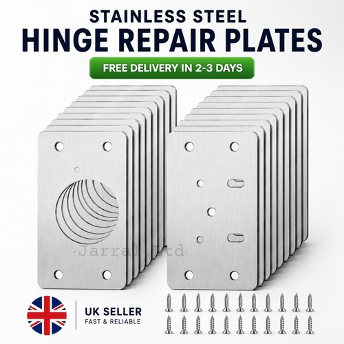 10x hinge repair plate cabinet - 10x,