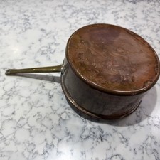 Vintage Copper Pot Tinned Copper Rustic