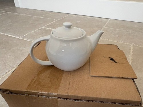 White china teapot 4 boxed - china,