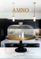 Cake Stand Acacia Wood Acrylic