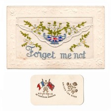 WW1 SILK EMBROIDERED GREETING