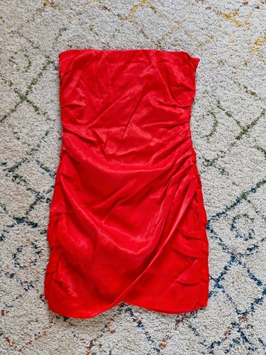Zara red ruched - zara,