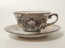 Antique Coffee Cup 'Porcelain WINTERLING BAVARIA Art Deco Decoration Silver