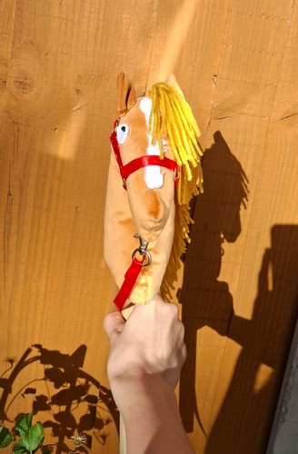 Handmade hobby horse golden - hobby,