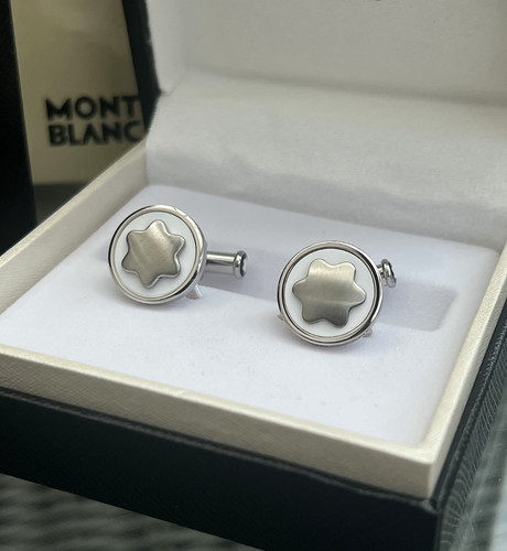 Montblanc logo cufflinks - montblanc,