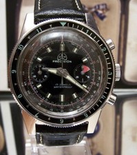 SUPERB VINTAGE OLLECH & WAJS CAL LANDERON 248 PRECISION DIVER WATCH CHRONOGRAPH