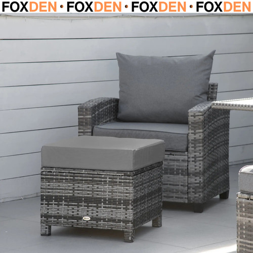 Rattan footstool wicker - rattan,