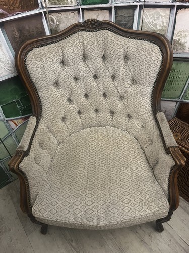 Antique armchair with carved - armchair,